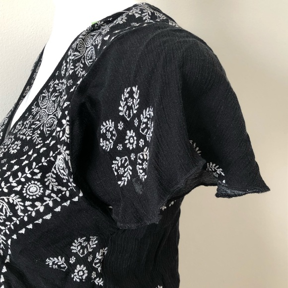 Band of Gypsies Boho Black and White Romper Size Small - Picture 3 of 7